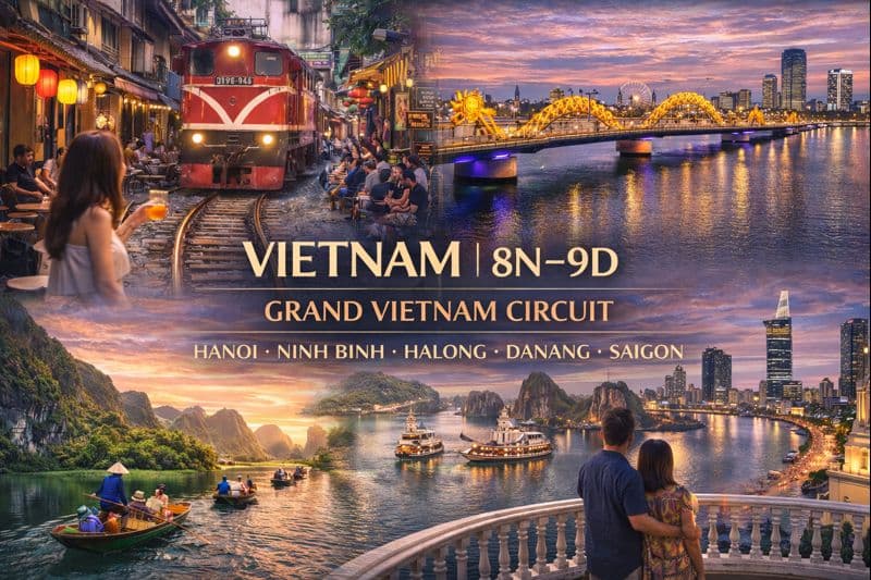 Grand Vietnam Circuit · Hanoi, Ninh Binh, Halong, Danang, Saigon