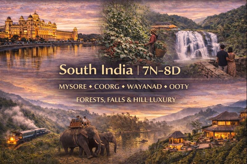 MYSORE ✦ COORG ✦ WAYANAD ✦ OOTY FORESTS, FALLS & HILL LUXURY