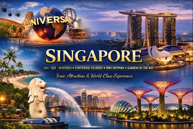 SENTOSA ✦ UNIVERSAL STUDIOS ✦ MBS SKYPARK ✦ GARDENS BY THE BAY Iconic…