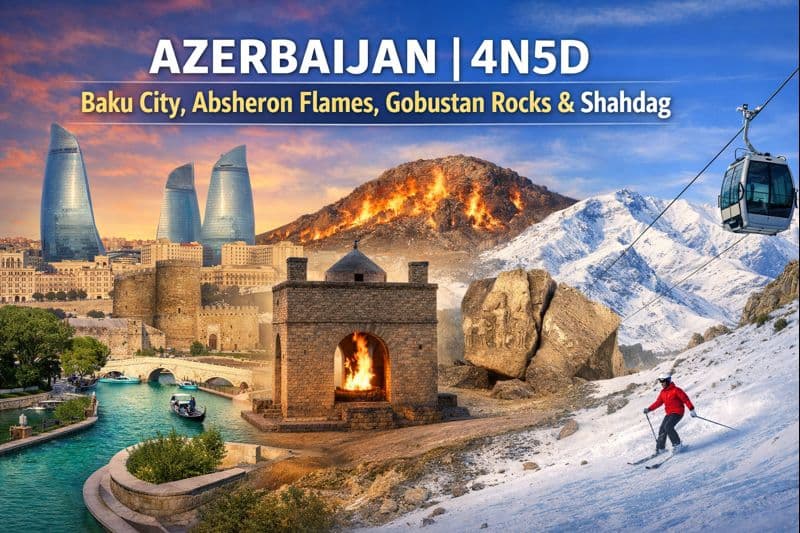 Baku City, Absheron Flames, Gobustan Rocks & Shahdag