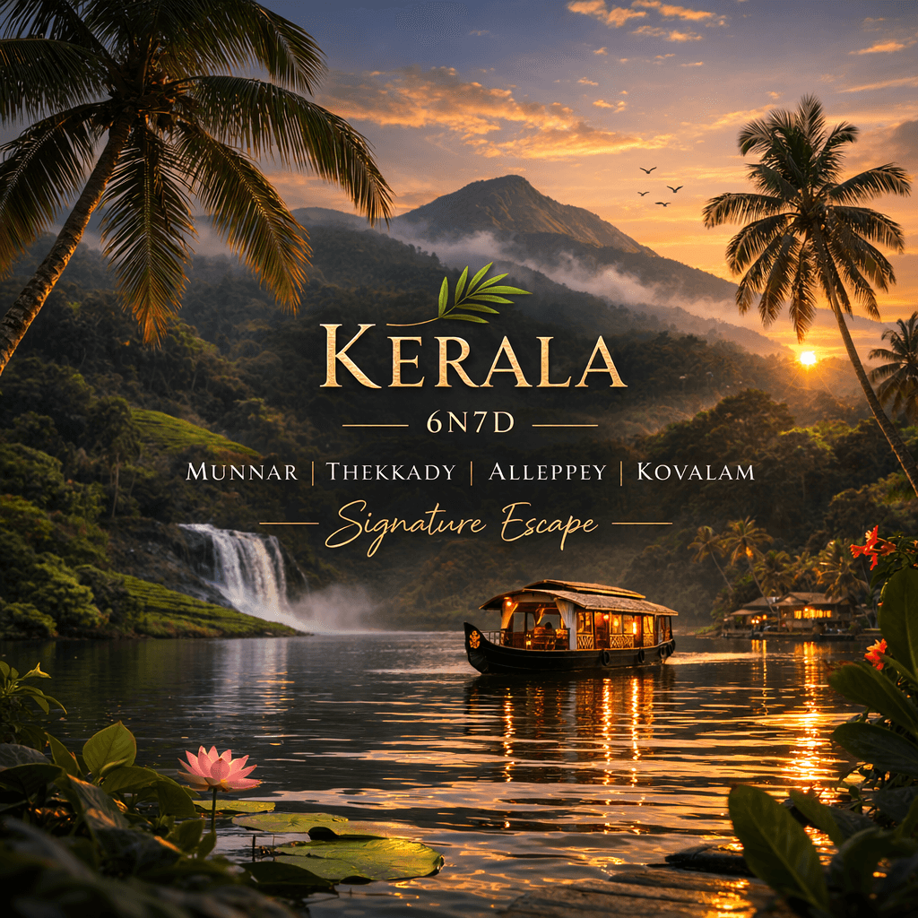MUNNAR · THEKKADY · ALLEPPEY · KOVALAM – SIGNATURE ESCAPE
