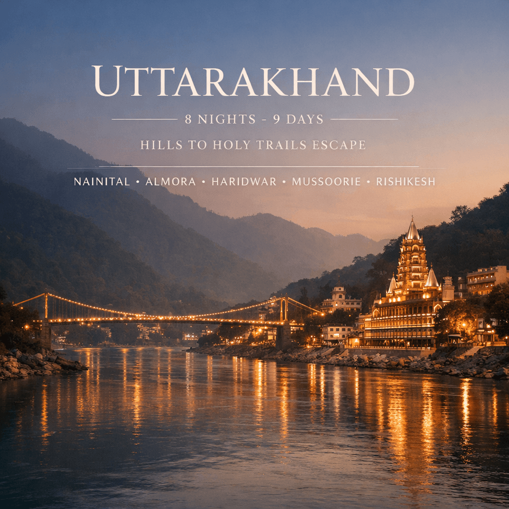 HILLS TO HOLY TRAILS ESCAPE · NAINITAL • ALMORA • HARIDWAR • MUSSOORI…