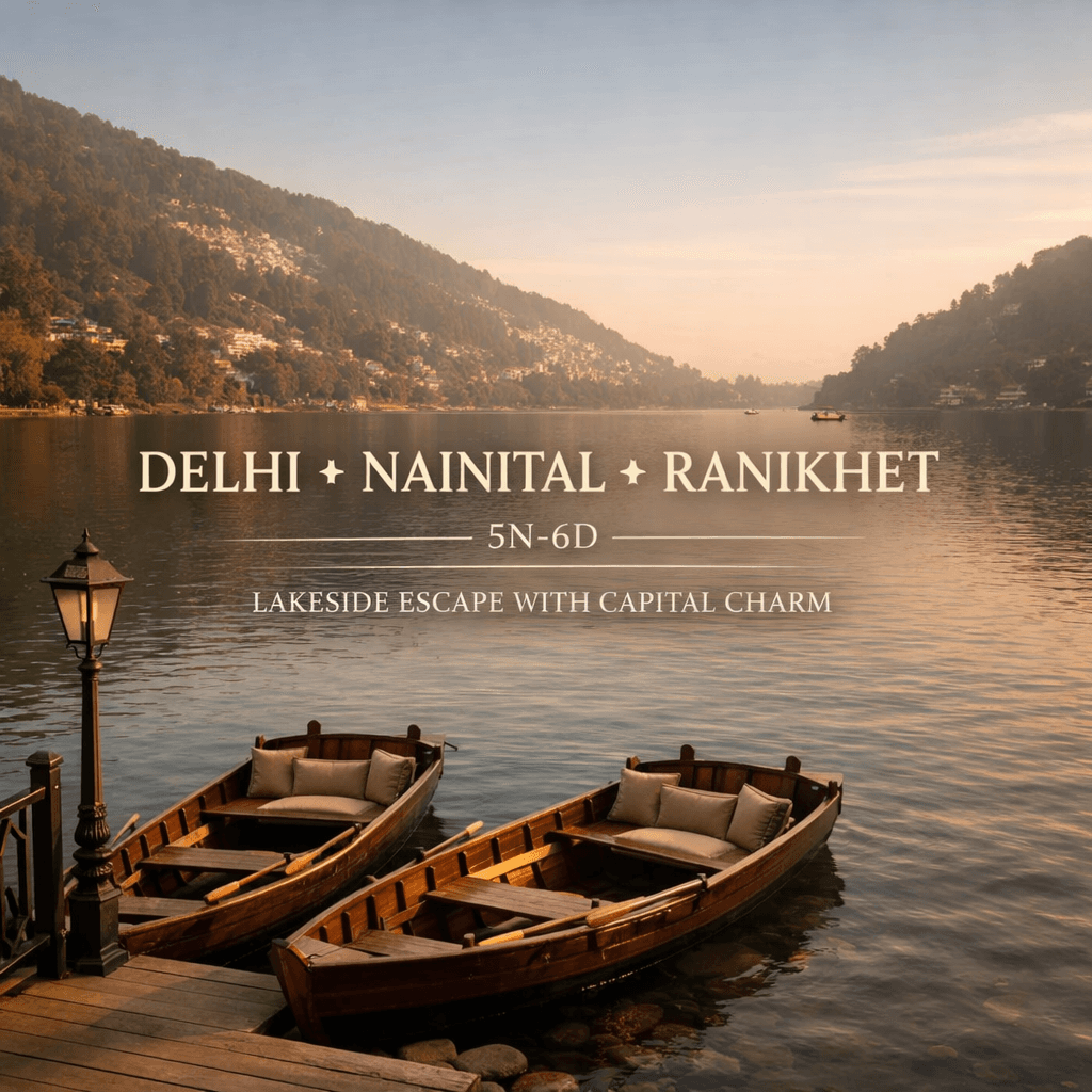 LAKESIDE ESCAPE WITH CAPITAL CHARM · DELHI ✦ NAINITAL ✦ RANIKHET
