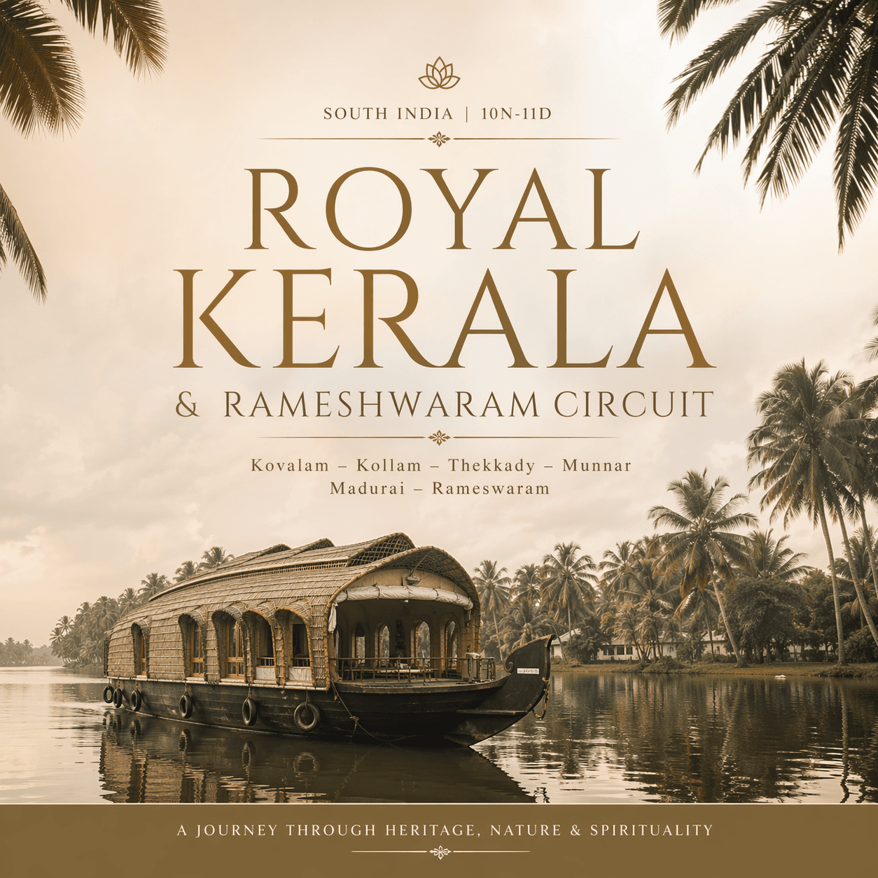 ROYAL KERALA & RAMESHWARAM CIRCUIT · Kovalam – Kollam – Thekkady – Mu…